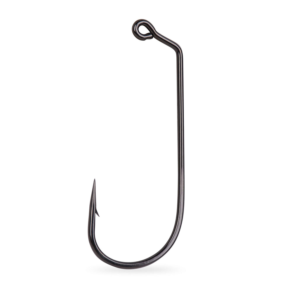 Circle B Tackle Mustad 32786 Ultra Point jig hooks with a 60-degree bend for clean penetration.
