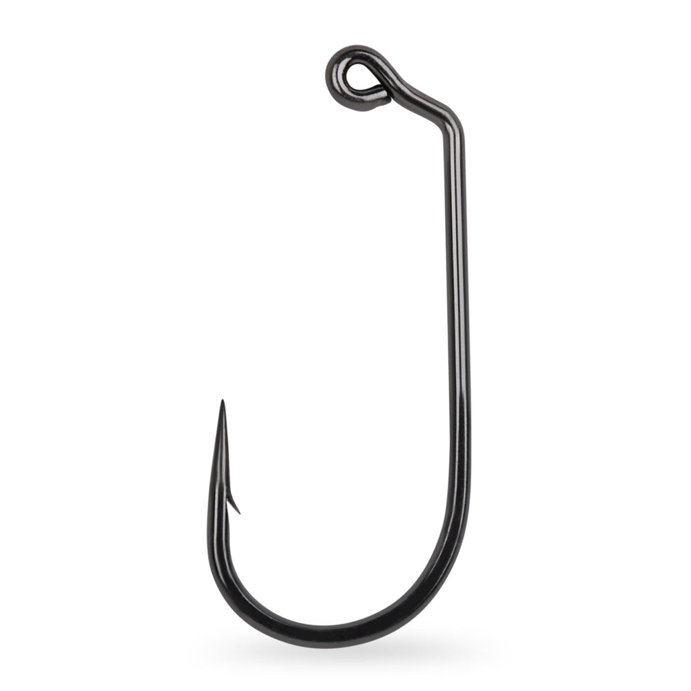 Circle B Tackle Mustad 100-pack display showing jig hook options