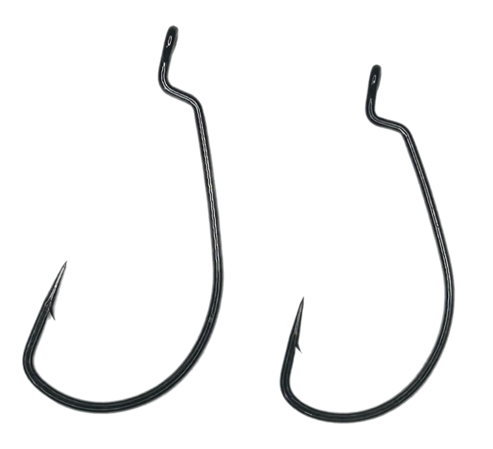 Circle B Tackle Mustad 38104NP hook featuring an extra-wide bend for large worms.