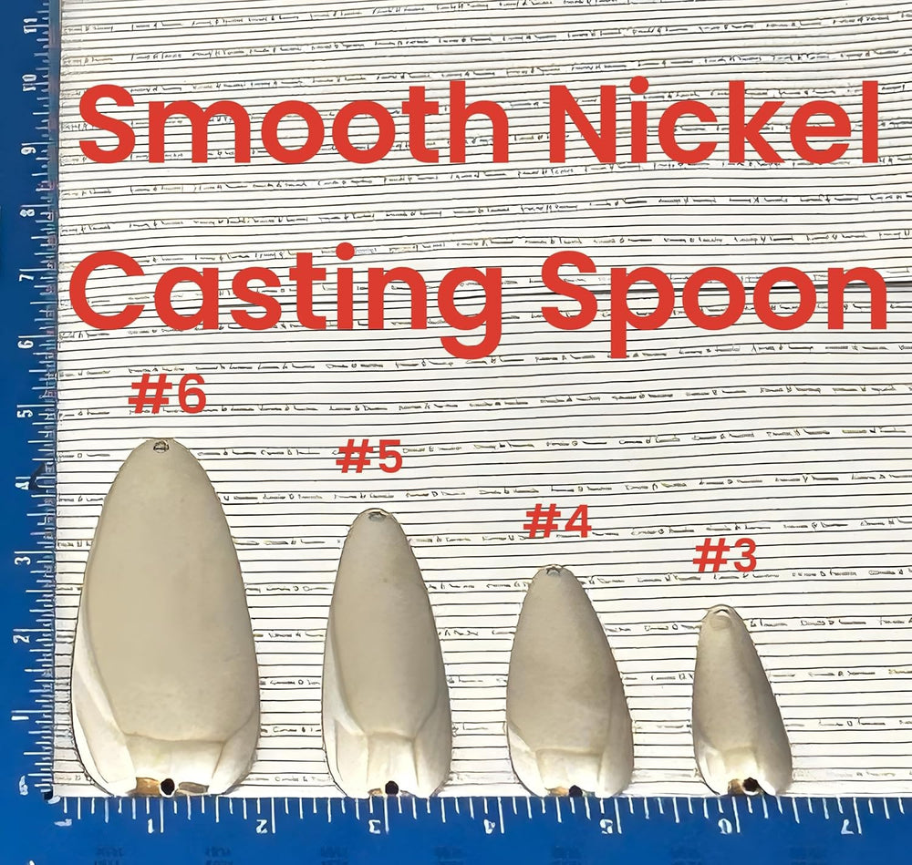 Circle B Tackle Ni Smooth #3 spoon side view shows fluttering action.