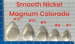 Circle B Tackle nickel plated brass Colorado blades shine with precision edges for strong line resilience