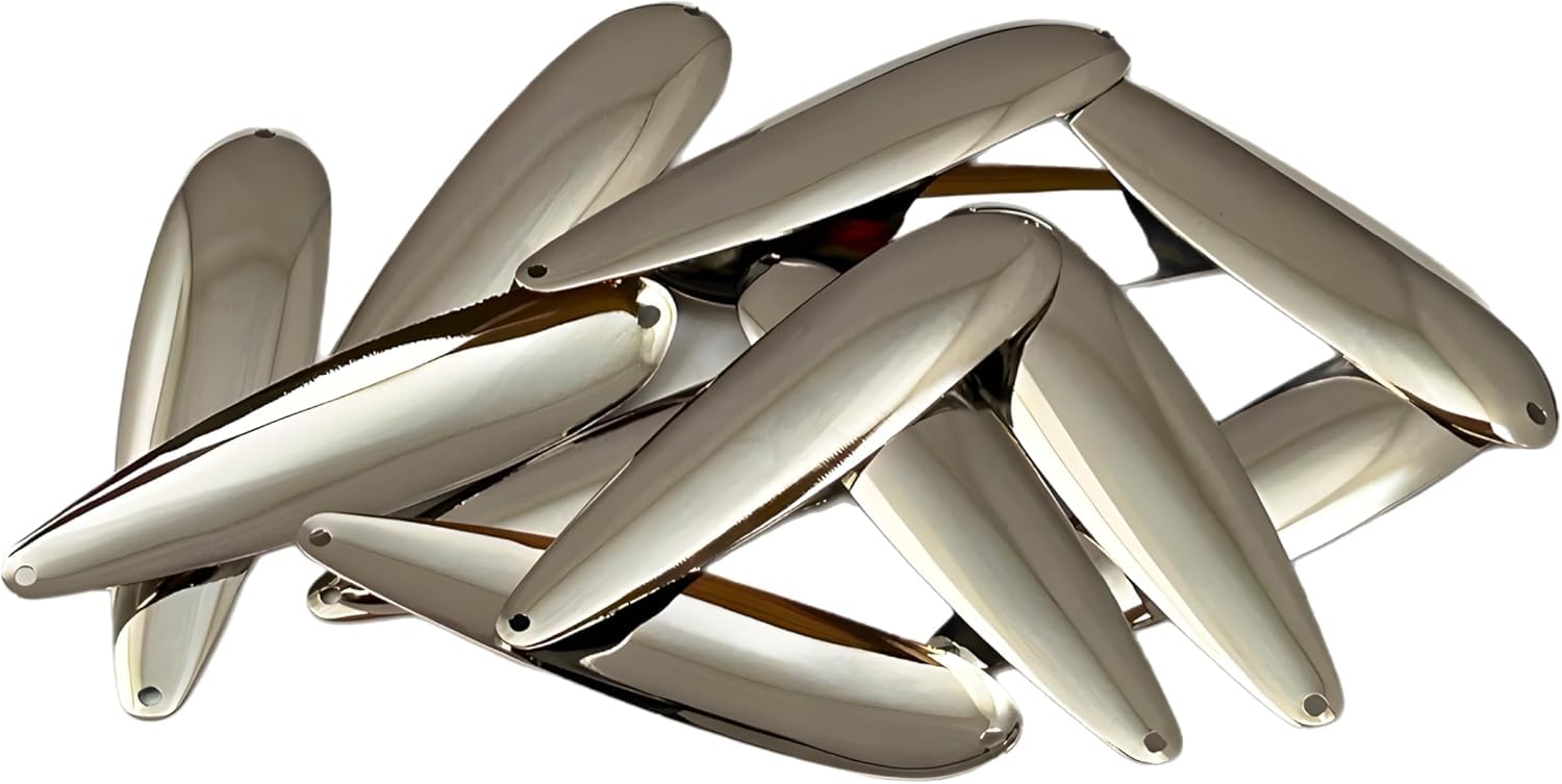 Circle B Tackle premium nickel smooth trolling spoon with mirror finish for fluttering action