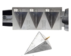 Circle B Tackle pyramid sinker 4 oz is ideal for strong currents and varying bottoms.