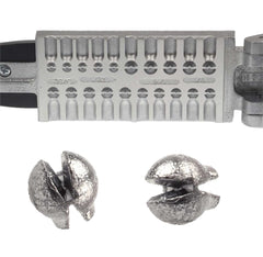 Circle B Tackle Do It Removable Split Shot Sinker showing teeth for secure crimping