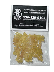 Circle B Tackle chartreuse skirt band for vibrant, high-contrast lure action.