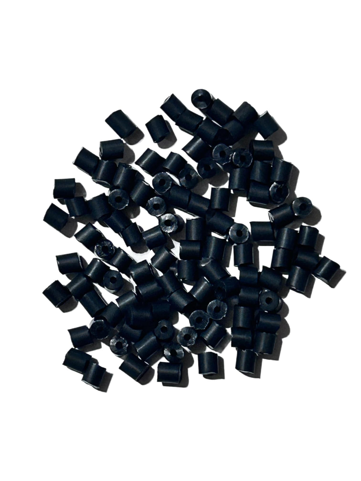 Circle B Tackle skirt bands in black for custom jig skirts and color combos.