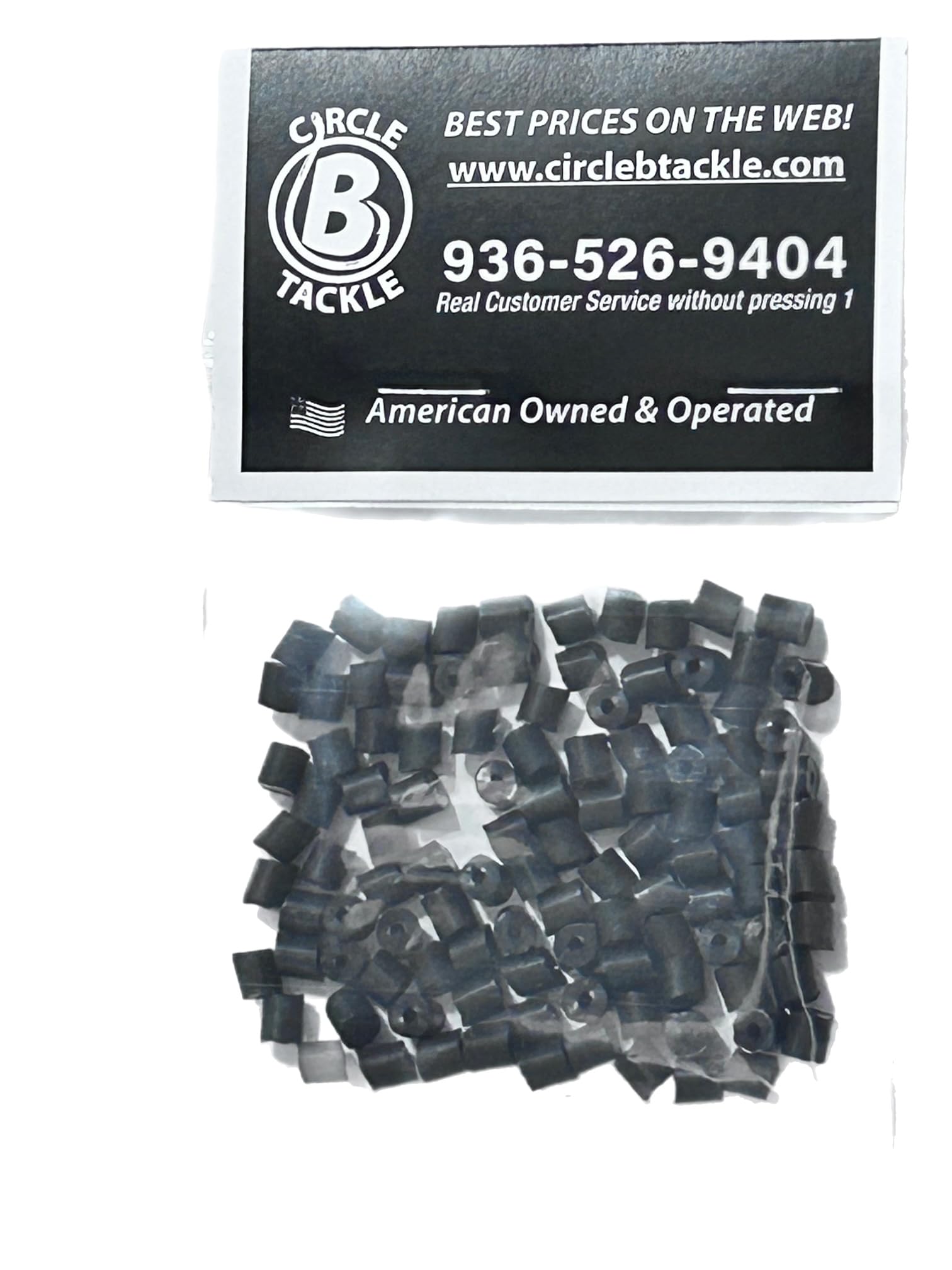 Circle B Tackle skirt bands clear for subtle, natural-looking jig skirts.
