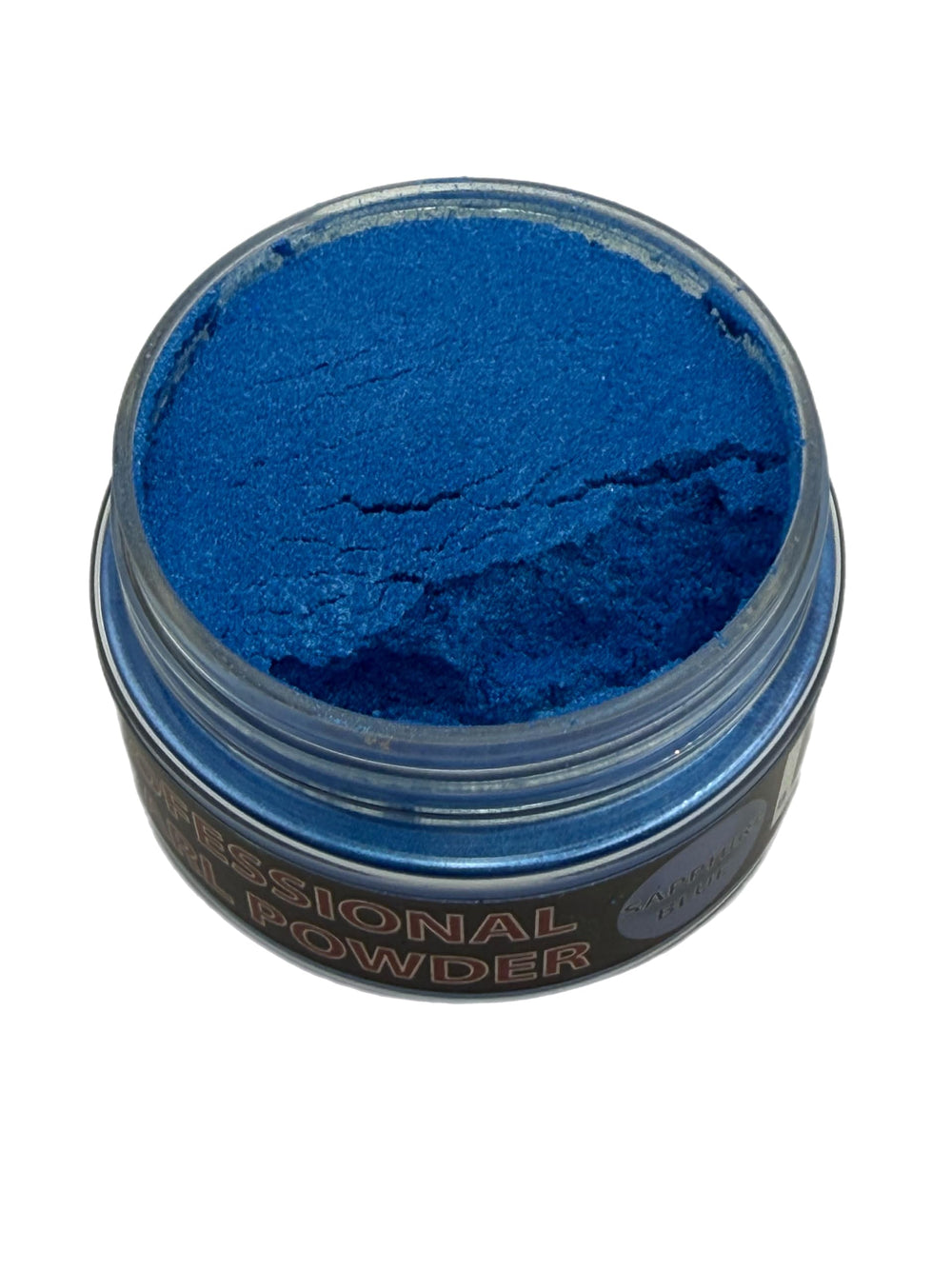 Circle B Tackle soft plastic lure mica powder close-up shows vibrant color payoff.