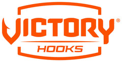 Circle B Tackle Victory 10635 90° hook size range displayed for versatile jig fishing.