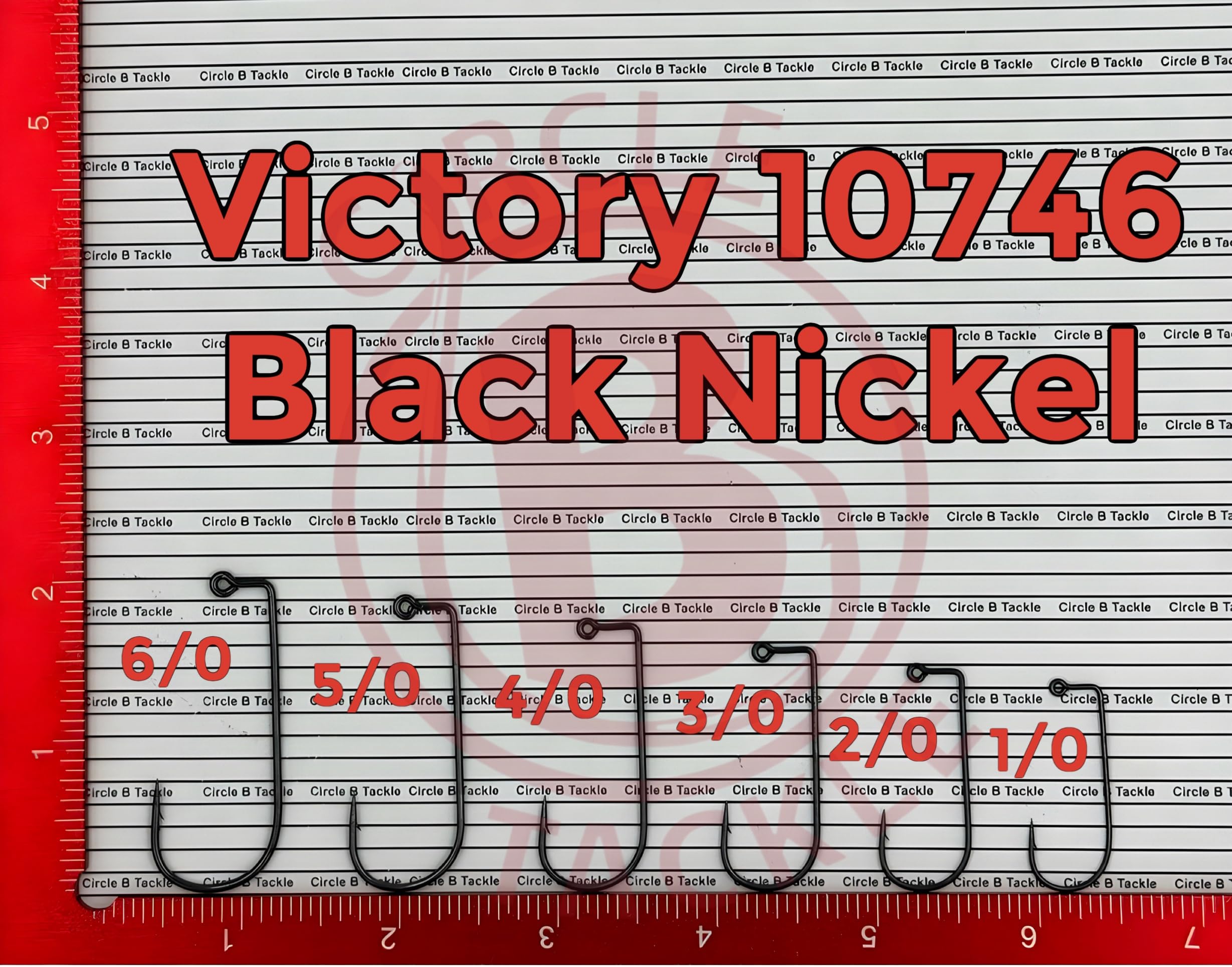 Circle B Tackle Victory 10746 BN sizes 2/0–6/0 for versatile rigs.