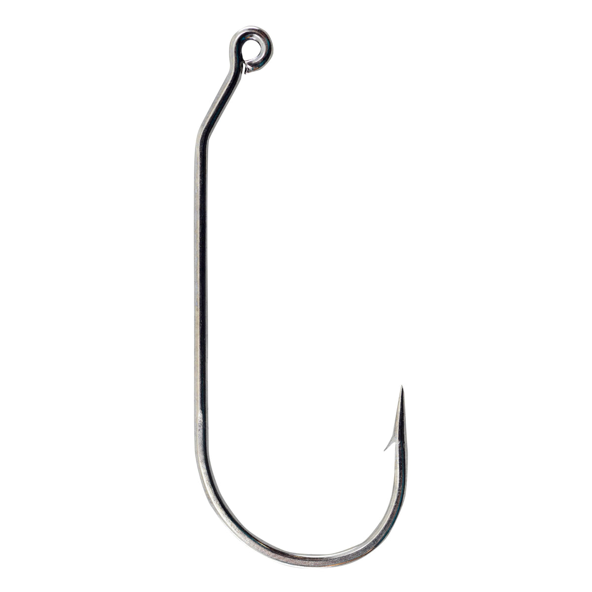 Circle B Tackle Victory 10886 hook close-up in black nickel with 30° round bend.