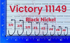 Circle B Tackle Victory 11149 V-LOC 90° jig hook highlighting Accu Arc Point design for clean penetration.