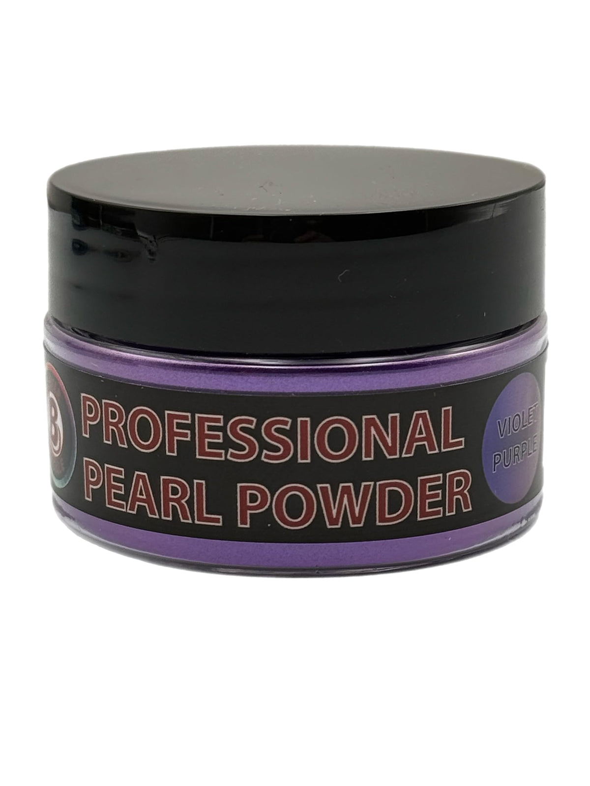 Circle B Tackle Violet Purple Pearl Powder jar for heat-resistant soft plastic lures.