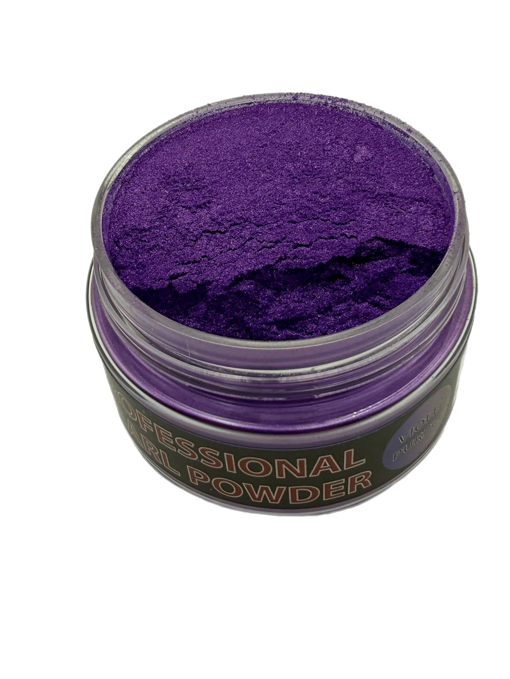 Circle B Tackle Violet Purple Pearl Powder applied to lure for lifelike depth and shine.