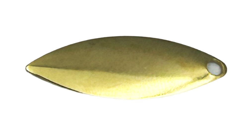 Circle B Tackle Willow Brass Smooth Blade Pack 25 viewed front for custom spinnerbait projects.