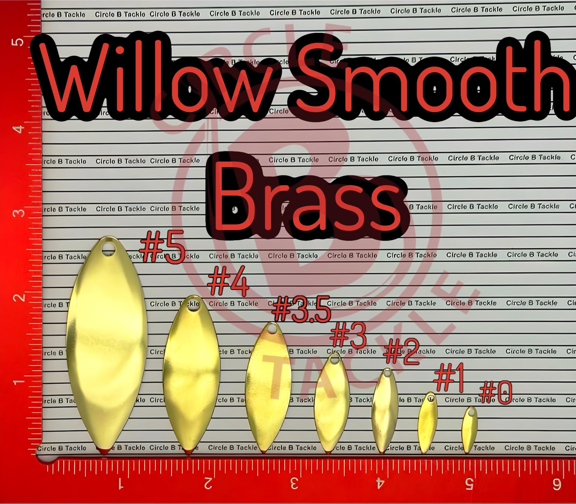Circle B Tackle Willow Brass blades sun reflection enhances lure visibility.