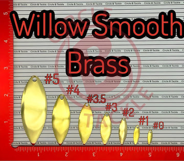 Circle B Tackle Willow Brass blades sun reflection enhances lure visibility.