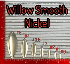 Circle B Tackle Willow Nickel Smooth Blade Pack for DIY spinnerbait and lure creation.
