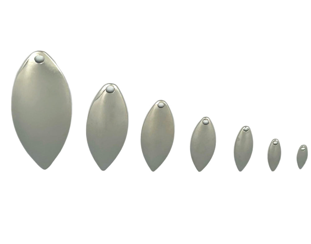 Circle B Tackle Willow Nickel Smooth Spinner Blades made in USA for reliable quality you can trust.