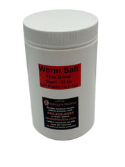 Circle B Tackle Worm Salt dispensing jar ready for on-water lure prep.