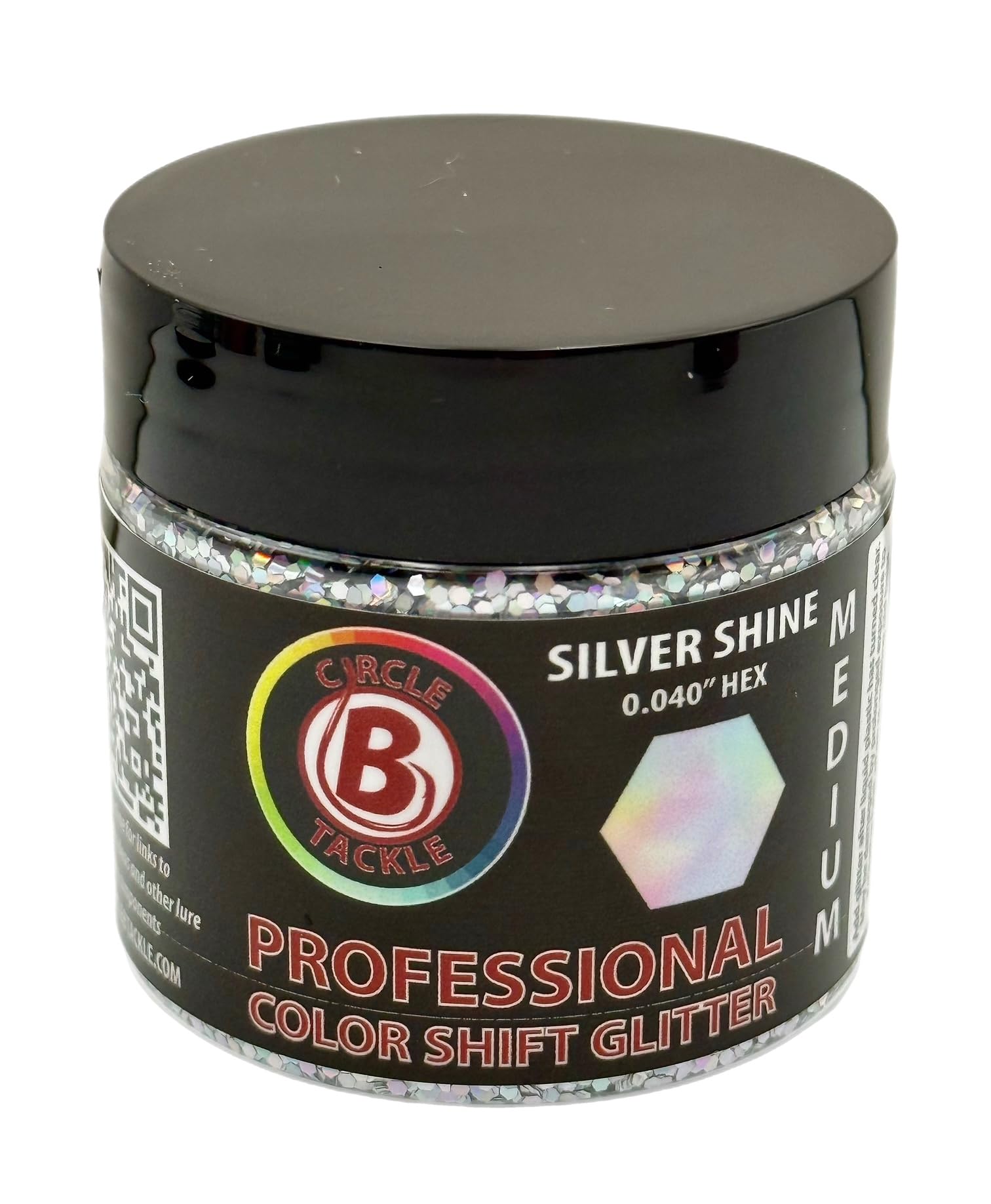 Circle B Tackle glitter withstands reheating for repeated use.