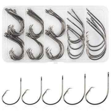 Inline octopus circle hook for saltwater and freshwater fishing