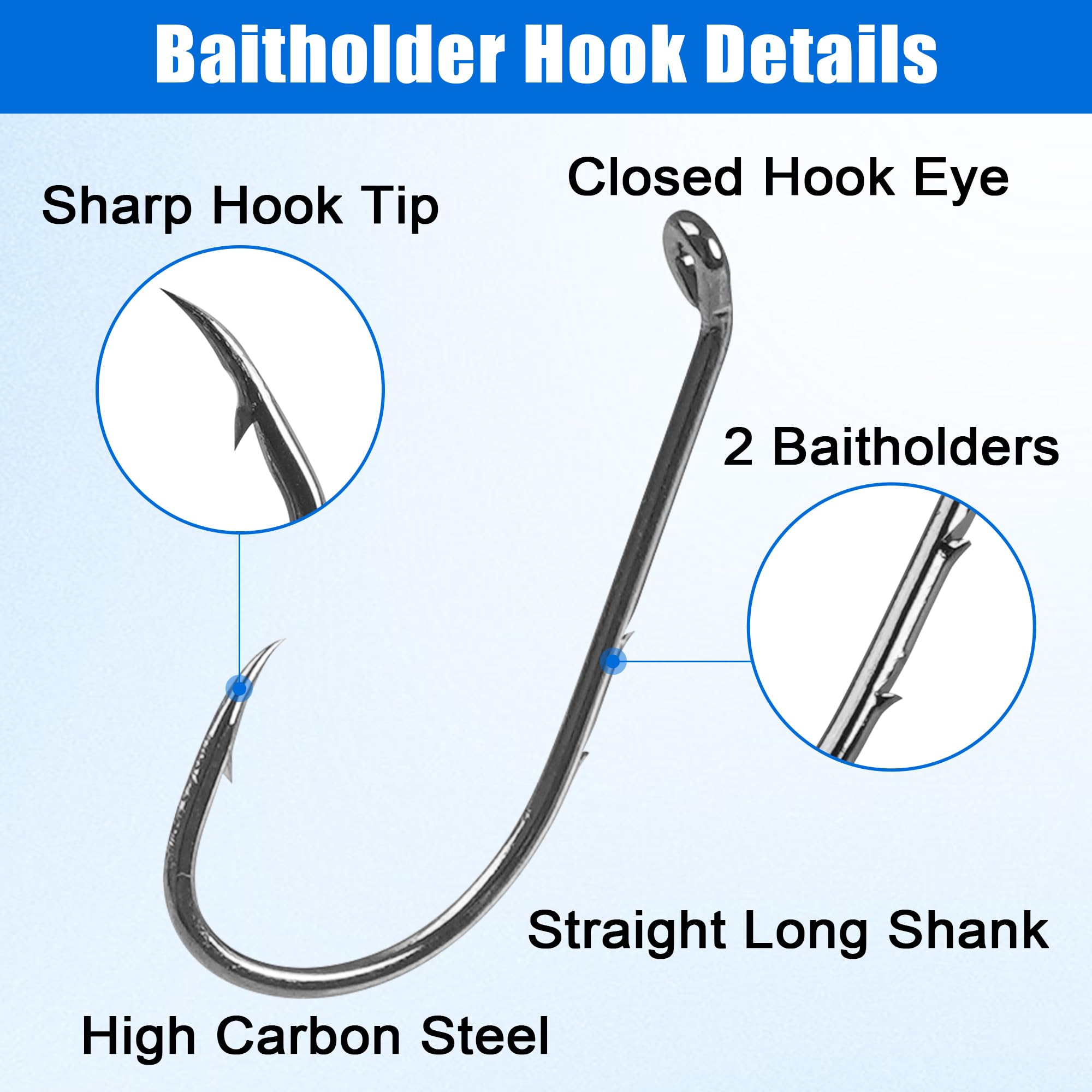 Circle hooks included in the kit