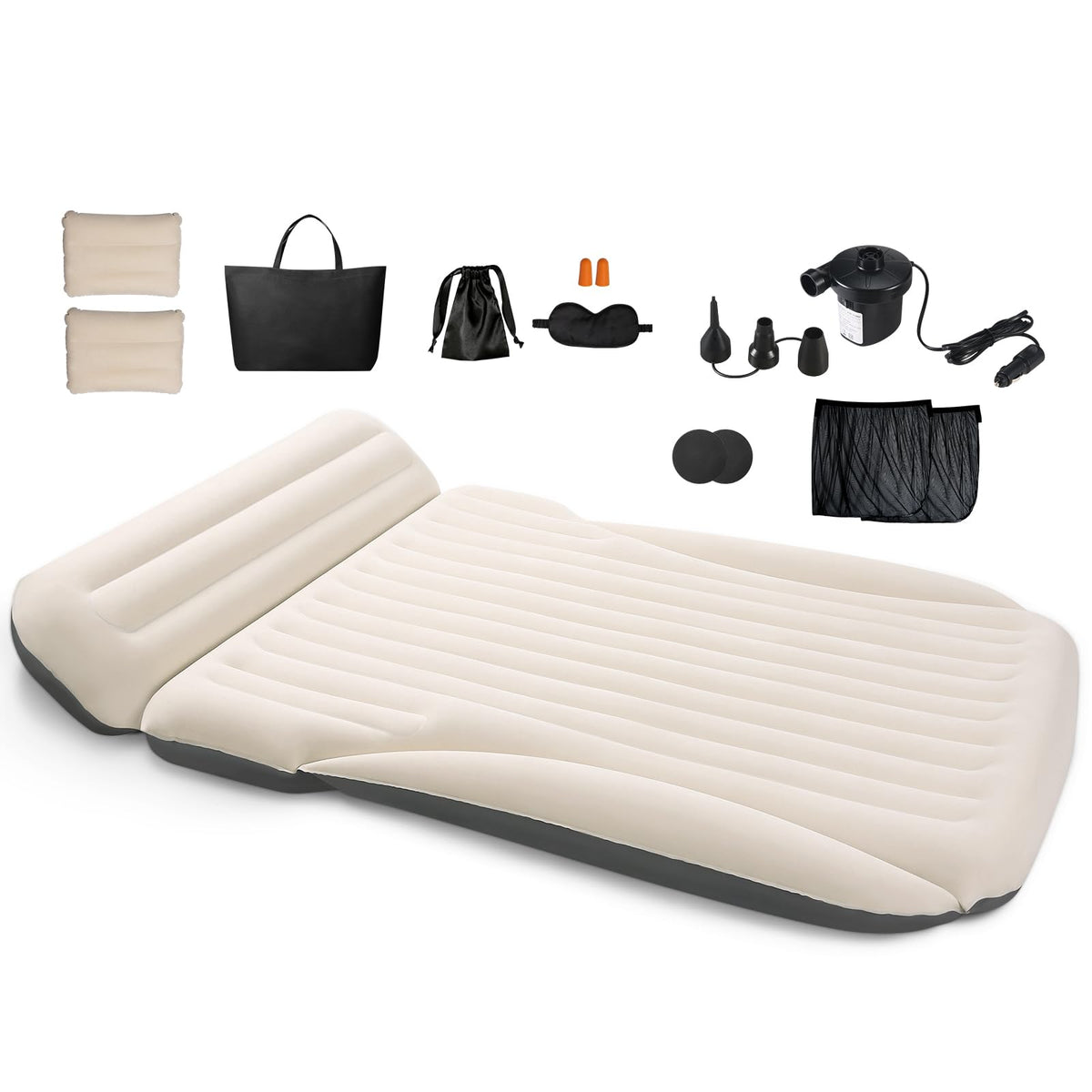 Ciremiv car mattress top view highlights plush surface for comfortable road trips