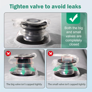 Ciremiv SUV air mattress dual valves for improved airtightness