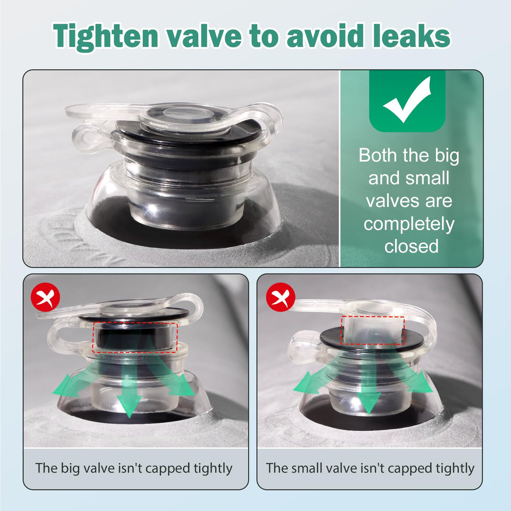 Ciremiv SUV air mattress dual valves for improved airtightness