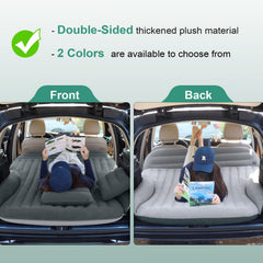 Ciremiv SUV air mattress front view shows double-sided flocking and texture
