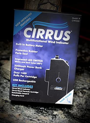 Cirrus wind indicator LED flashlight in action for low-light scent sessions.