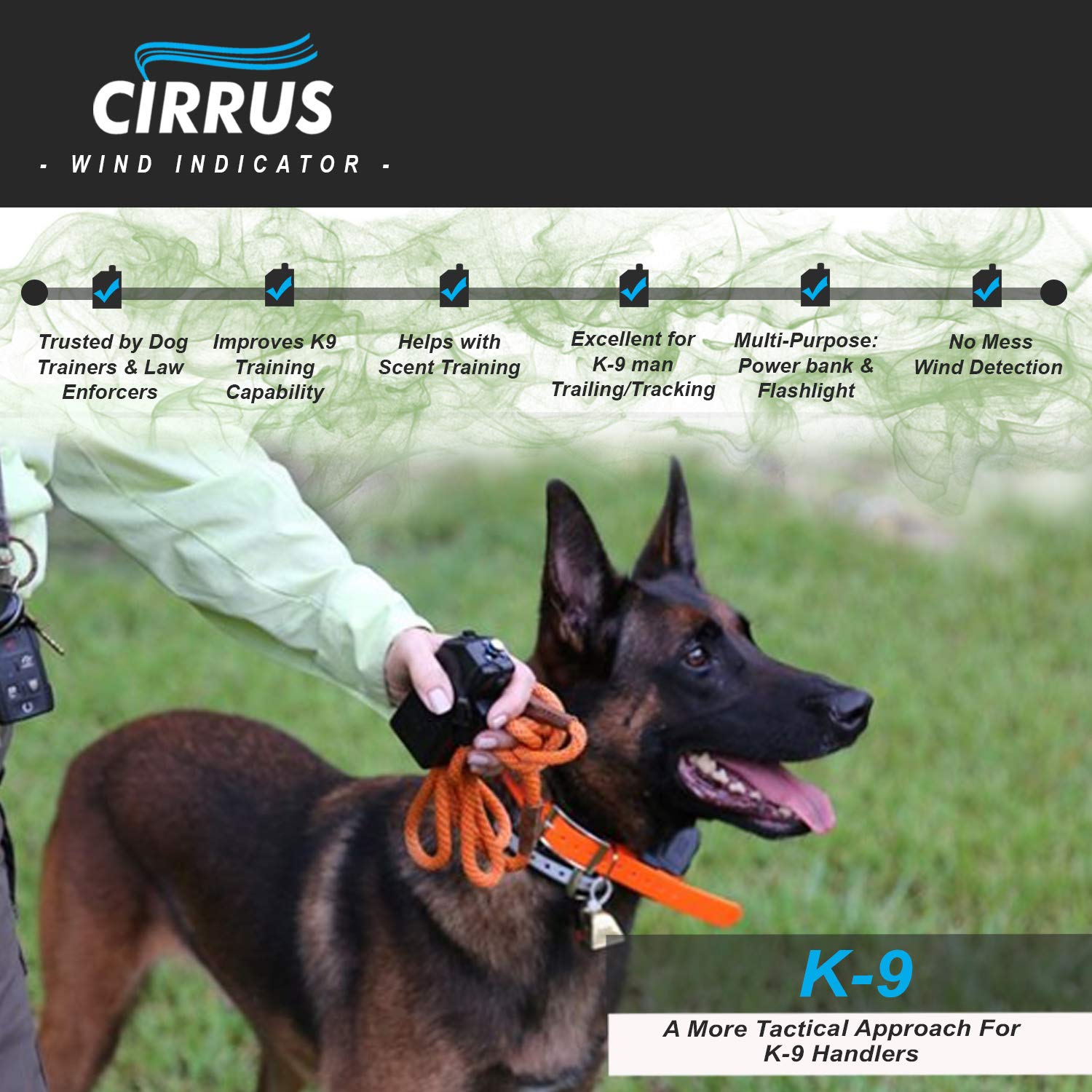 Cirrus wind indicator cartridge no-mess detection highlight for airflow cues.