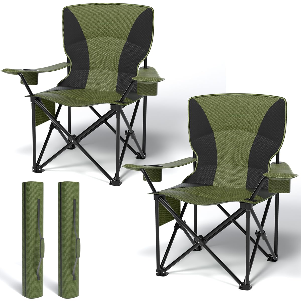 CJdropshipping heavy-duty folding chair 500lb capacity for rugged outdoor seating.