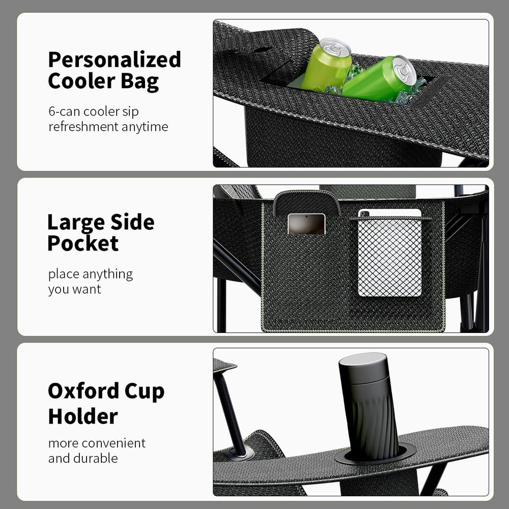 Compact fold demonstrates easy transport with the cjdropshipping heavy-duty chair.