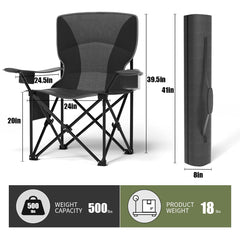 The cup holder close-up on the cjdropshipping chair highlights convenient drink access.