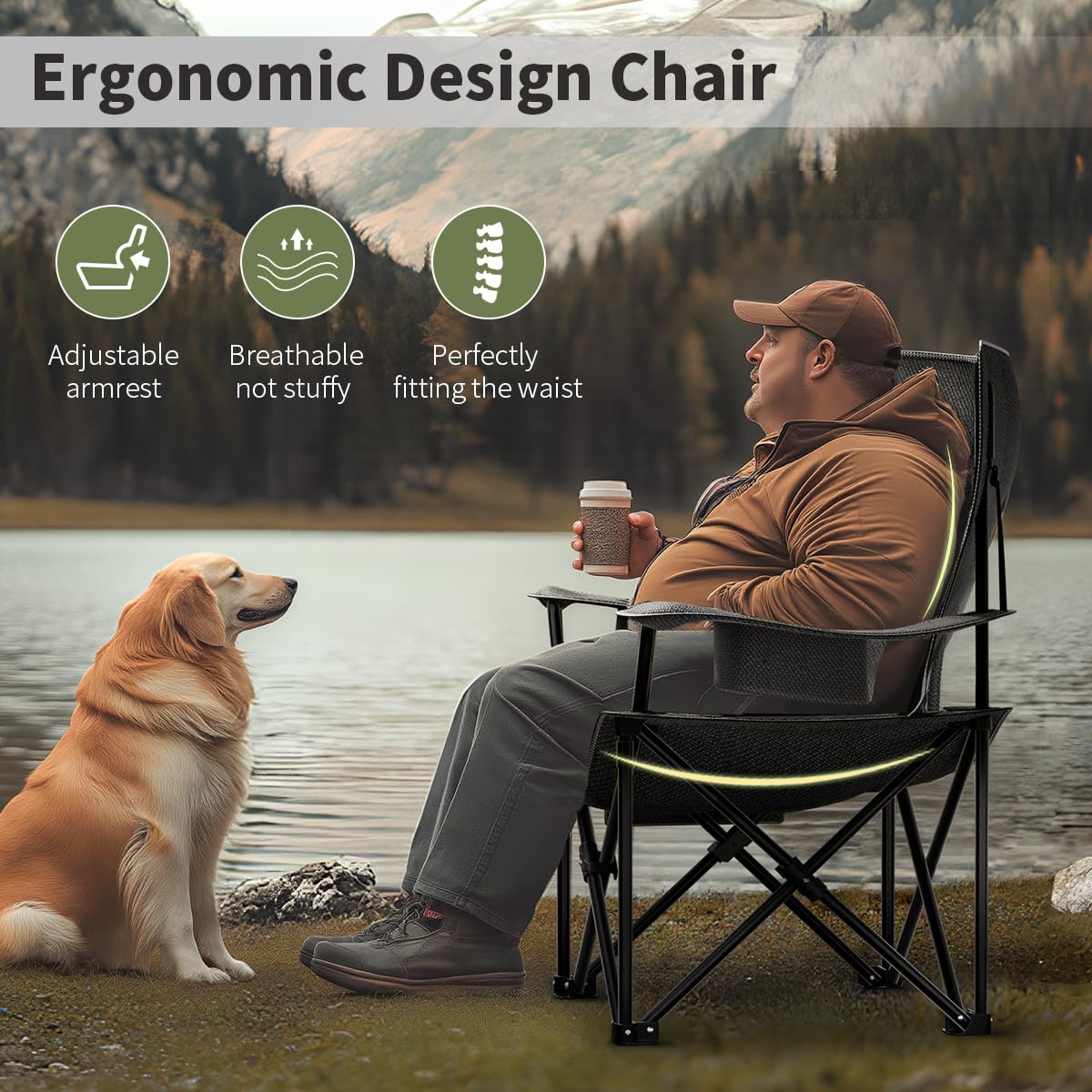 Padded armrests provide comfortable support on the cjdropshipping chair during events.