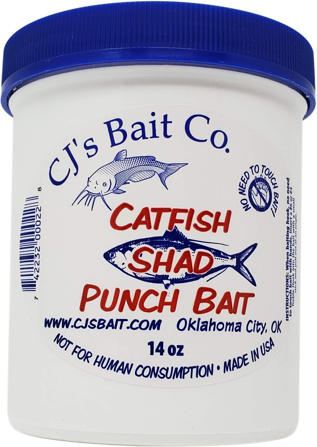 CJ's Catfish Punch Bait Monster 14oz bottle boosts lure in current waterways.