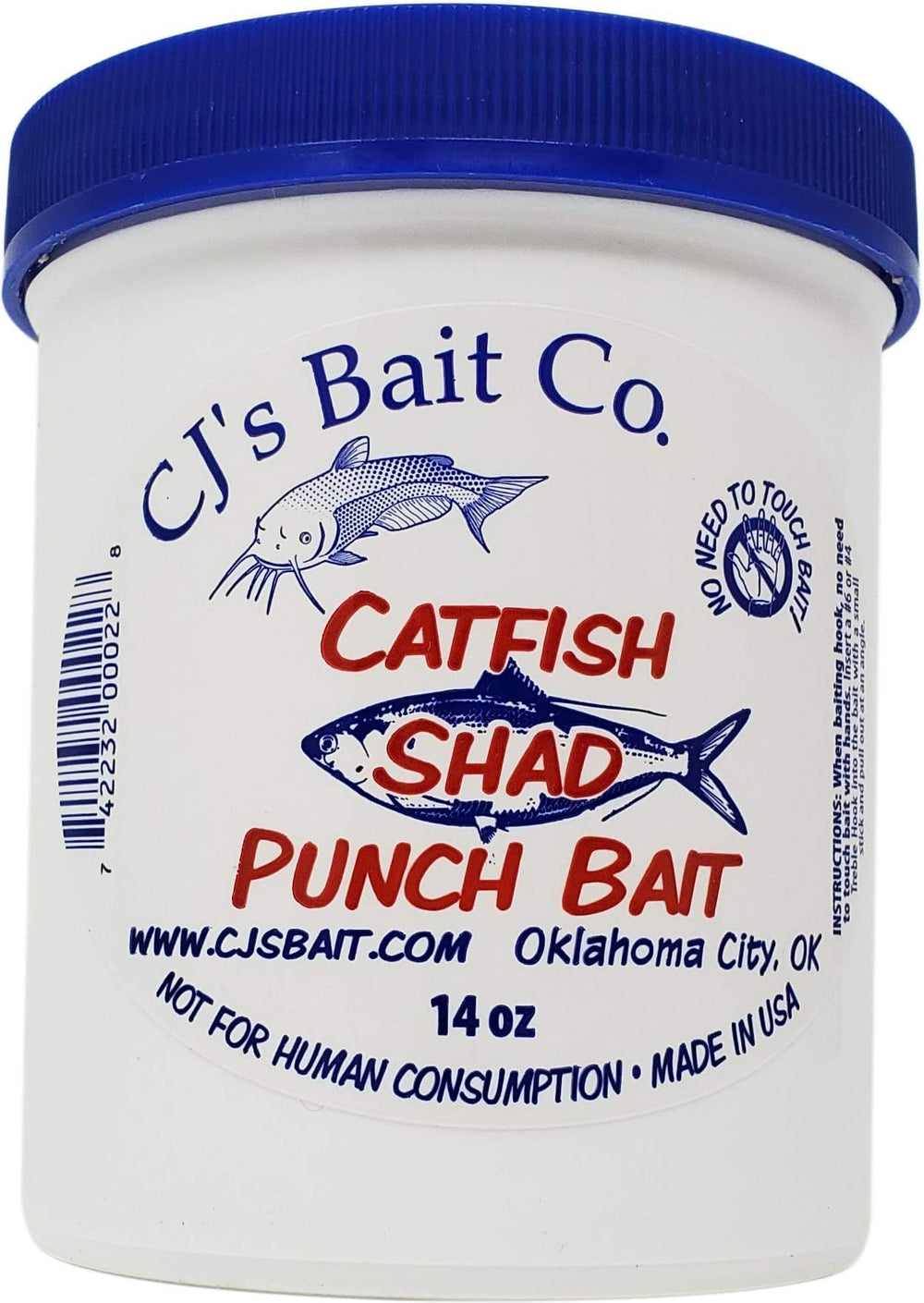 CJ's Catfish Punch Bait Monster 14oz bottle boosts lure in current waterways.
