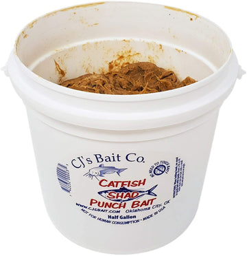 CJ's Punch Bait shad half-gallon package ready for fishing day