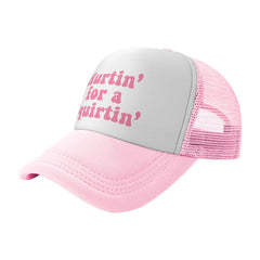 Ckajuoau adjustable fishing hat in pink offers secure fit during outdoor adventures.