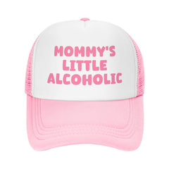 Ckajuoau Mommy's Little Alcoholic pink cap front view; breathable comfort for daily wear.