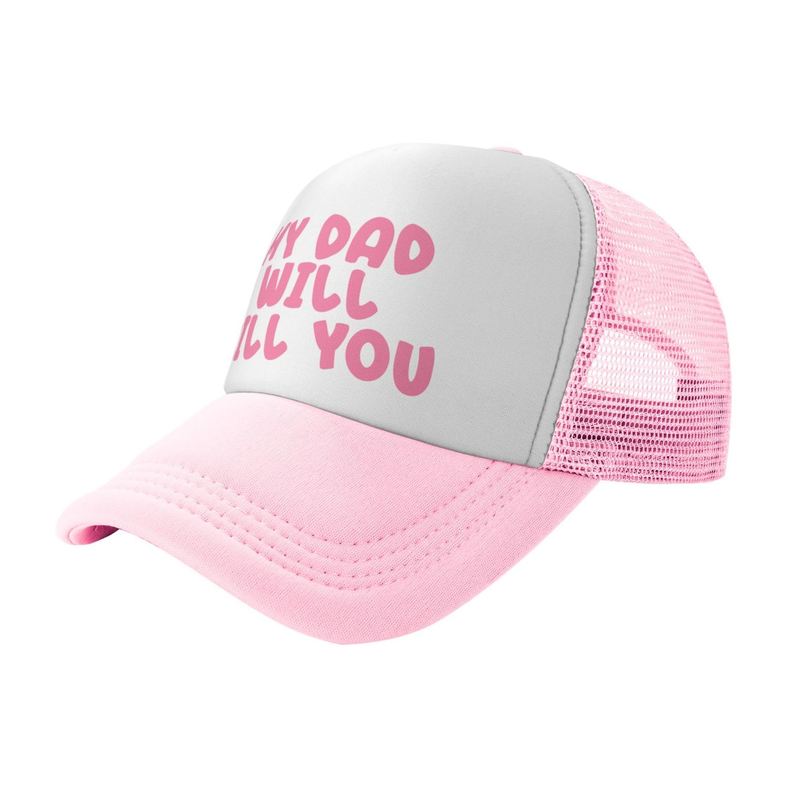 Ckajuoau pink trucker hat back closure offers adjustable comfort