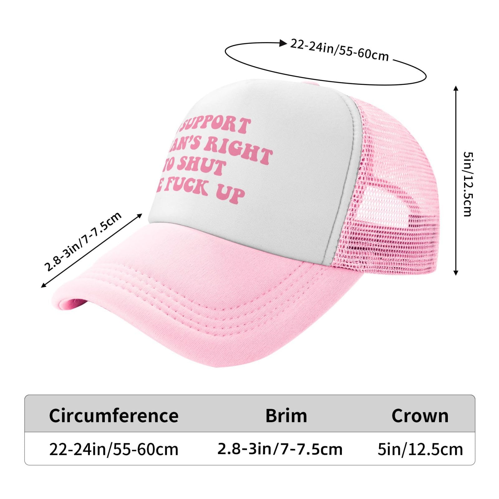 Ckajuoau pink hat with mesh back, ideal for outdoor activities.