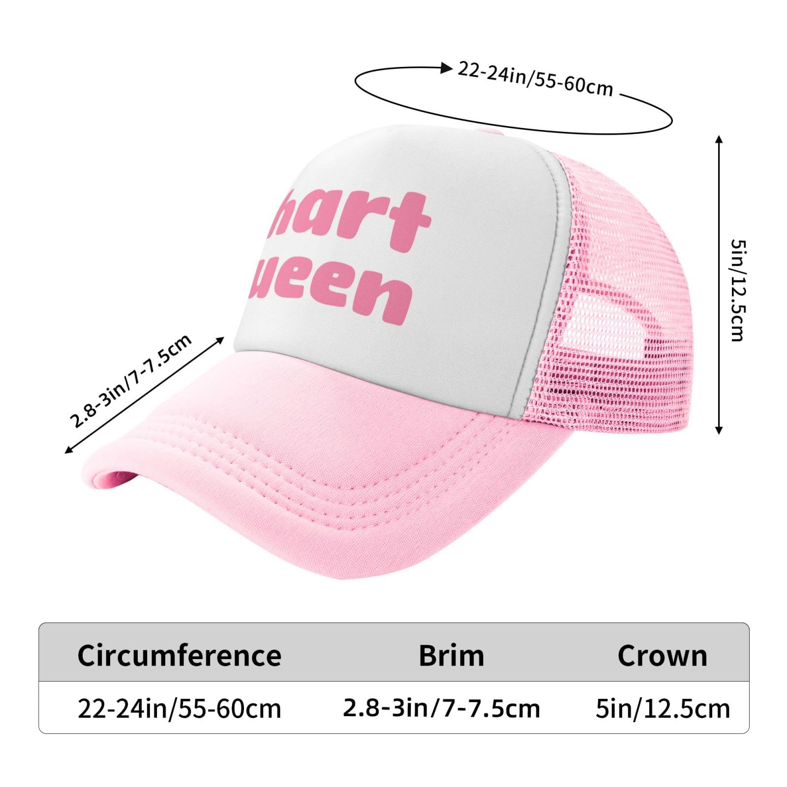 Ckajuoau Shart Queen pink cap, moisture-wicking band keeps you dry during activities.