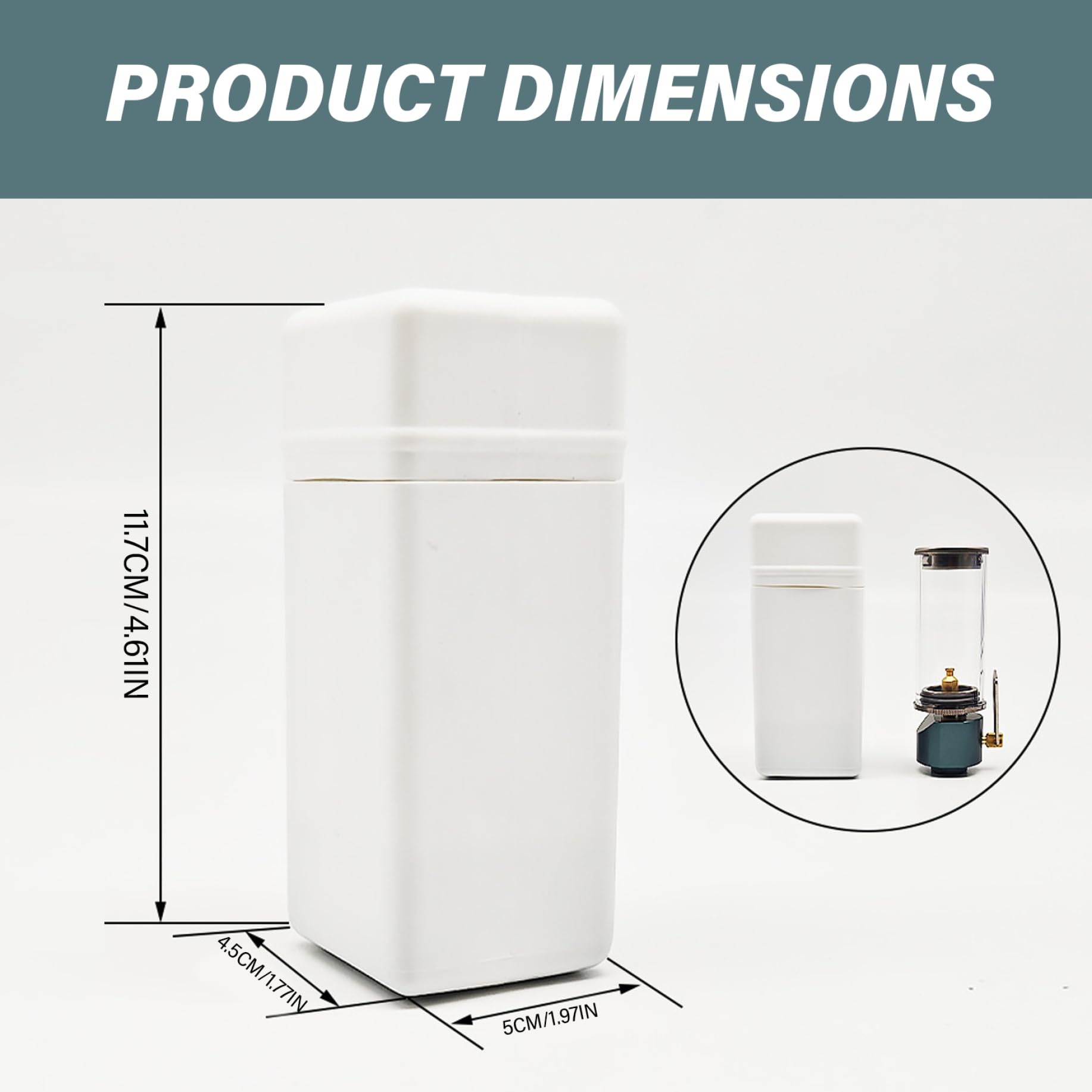 Storage box included with Ckuakiwu gas lantern for easy transport