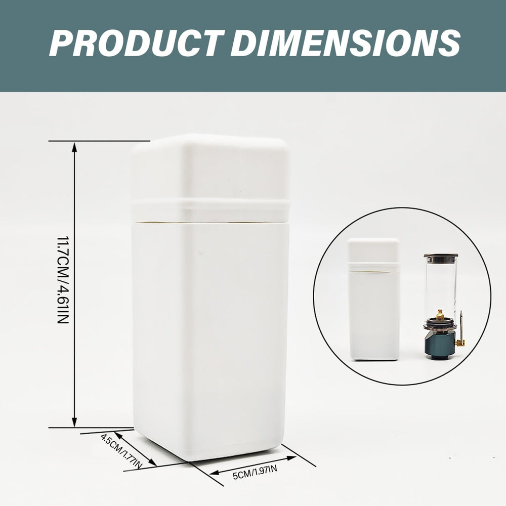 Storage box included with Ckuakiwu gas lantern for easy transport