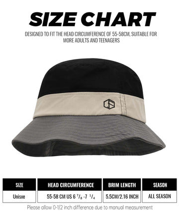 Clakllie black bucket hat back view