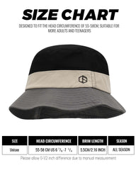 Clakllie black bucket hat back view