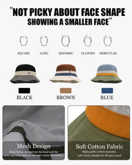 Folded Clakllie bucket hat black foldable design